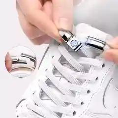 Шнурки растягивающиеся с магнитными наконечниками (Белые)