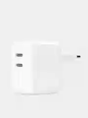 Двухпортовый адаптер питания USB-C мощностью 35 Вт для быстрой зарядки Apple, Android
