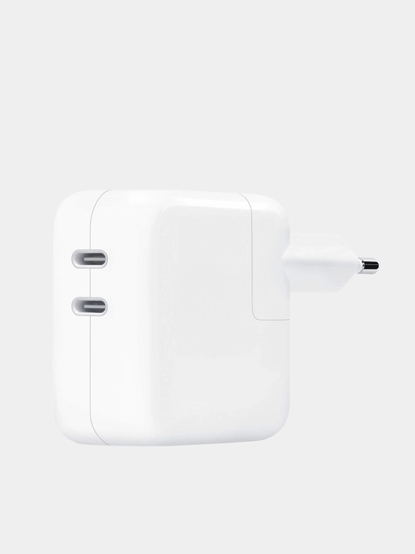 Двухпортовый адаптер питания USB-C мощностью 35 Вт для быстрой зарядки Apple, Android