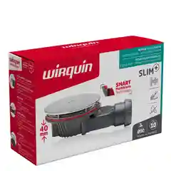Серый сифон для душевого поддона Wirquin Slim + сверхплоский, сухой затвор, слив D90 мм, 30723365