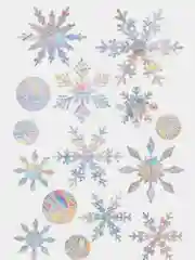 Прозрачный новогодние радужные наклейки с эффектом призмы, снежинки. Набор из 2-х листов 20*30 см