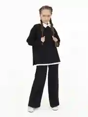 Черный костюм для девочки, свитшот и брюки палаццо Утенок