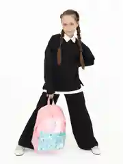 Черный костюм для девочки, свитшот и брюки палаццо Утенок