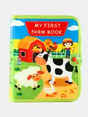 Мягкая развивающая книжка-бизиборд для малышей "My first farm book"