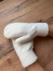 Варежки зимние, женские, вязаные, теплые, из ангоры