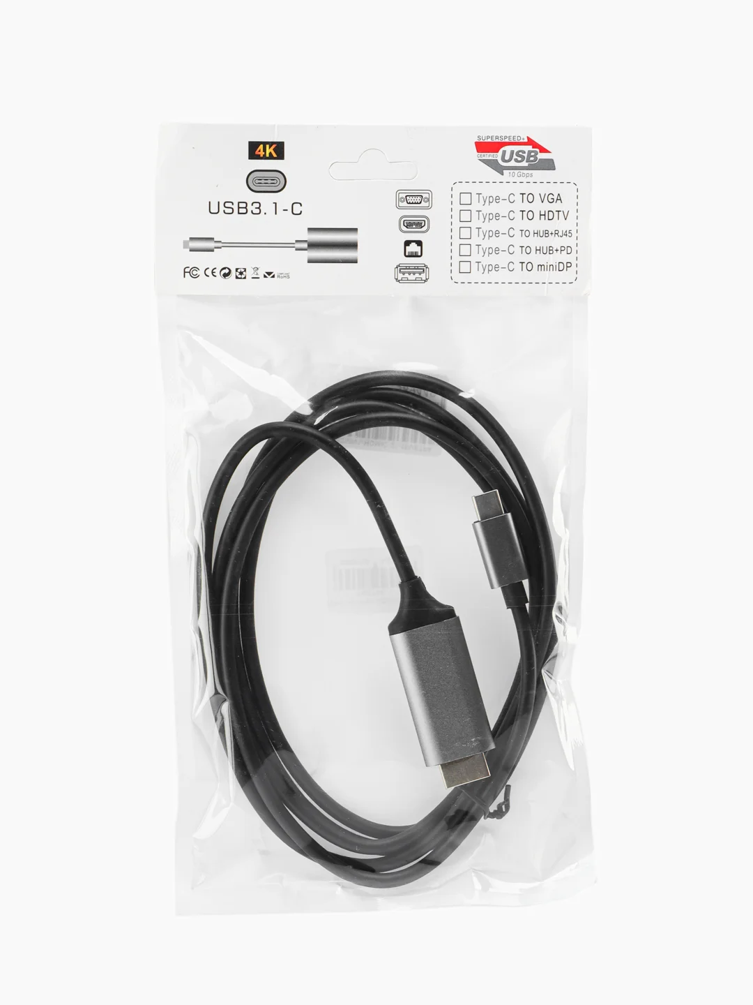Кабель HDMI - Tc, 5K30Гц, 4К60Гц, 1,5 метра