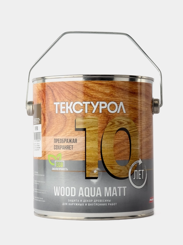 Текстурол WOOD AQUA MATT, защитно-декоративное средство на водной основе, Орех, 2,5 л
