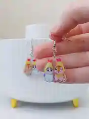 Серьги кот и кролик