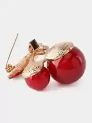 Бордовый брошь женская "Вишня"