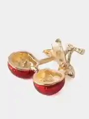 Вишнёвый брошь женская "Вишня"