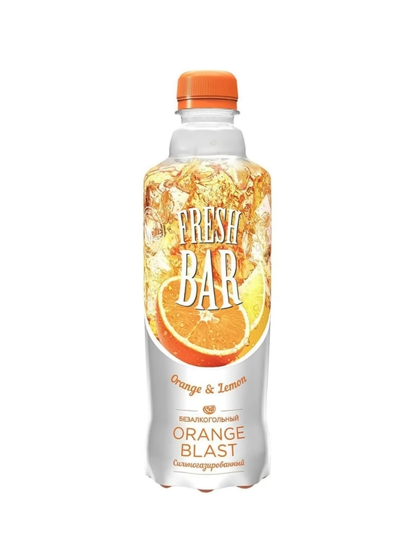 Напиток сильногазированный б/а FRESH BAR Напиток Orange blast 0,48л пл/бут