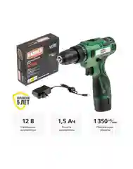 Аккумуляторная дрель-шуруповерт Hammer ACD12С + акк.