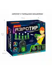 Игровой набор АЭРО ТИР один бластер Bondibon с парящими шариками, 5 мишеней для стрельбы