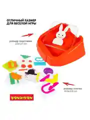 Настольная логическая игра iq головоломка для детей Bondibon"ЗАСТЕНЧИВЫЙ КРОЛИК СО ШЛЯПОЙ"