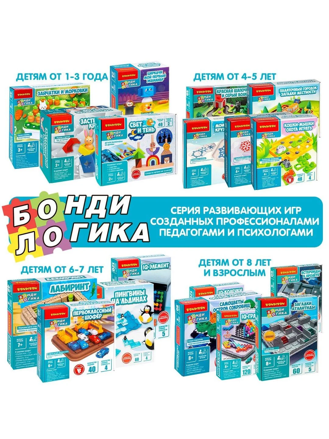 Головоломка Bondibon развлекательная настольная игра "IQ-КЕЙС"