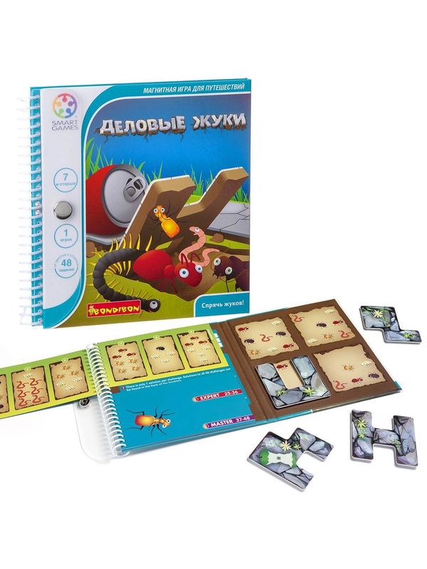 Настольная магнитная игра для детей в дорогу Bondibon Деловые жуки Smart Games