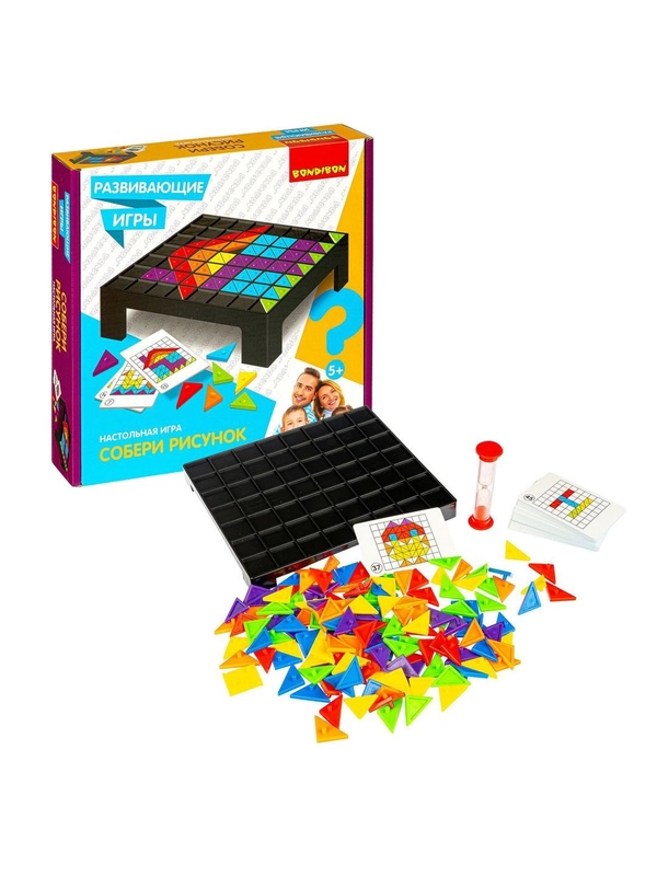 Развивающая настольная игра СОБЕРИ РИСУНОК / Обучающие игры Bondibon