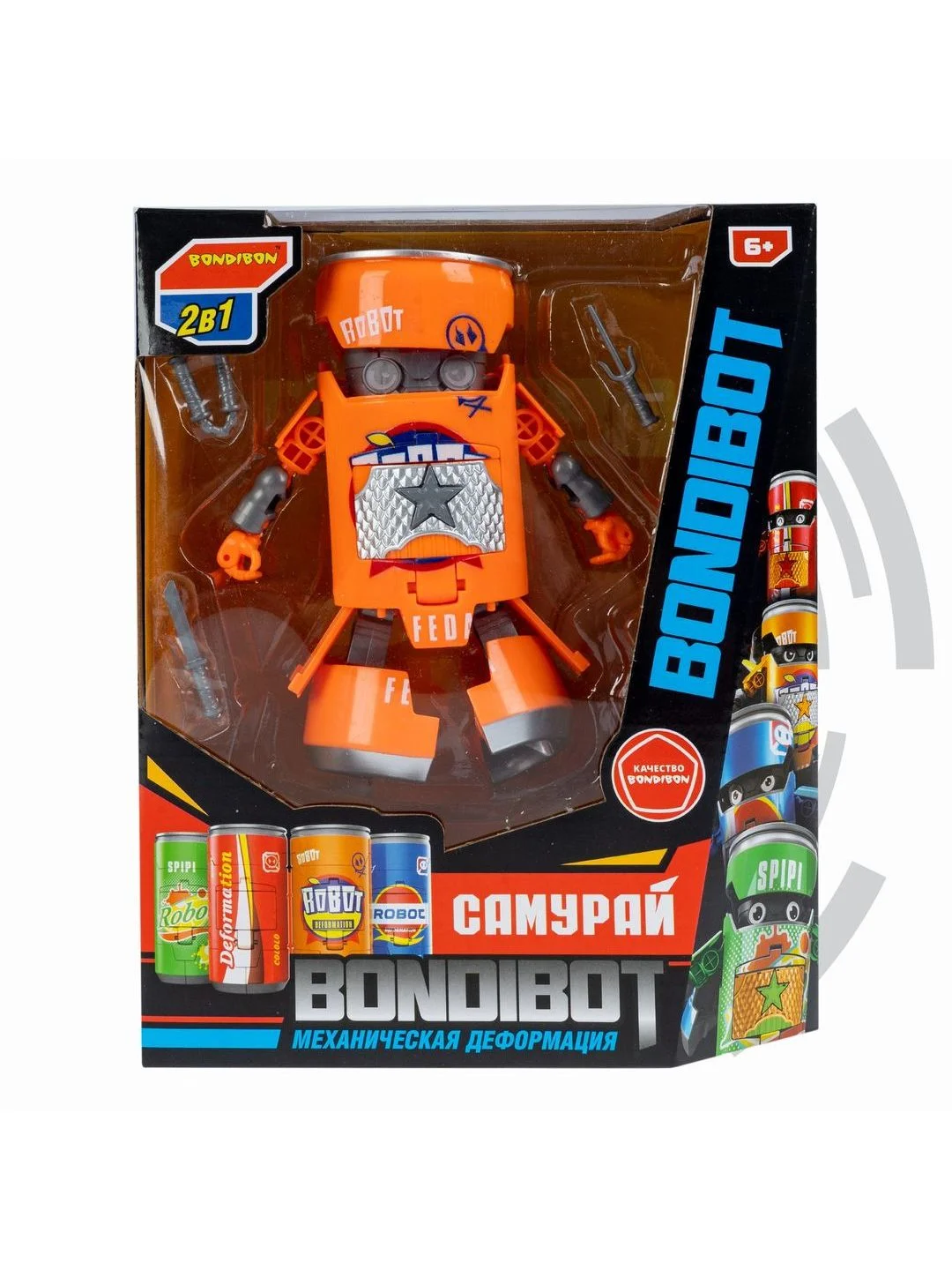Трансформер банка-робот 2в1 "Самурай" Bondibot Bondibon, развивающая игрушка