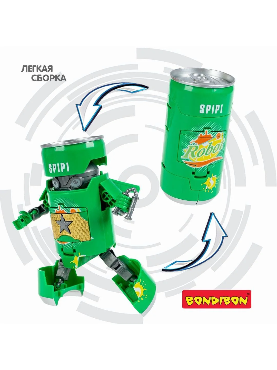 Трансформер банка-робот 2в1 "Самурай" Bondibot Bondibon, развивающая игрушка