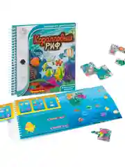Настольная магнитная игра в дорогу для детей Коралловый риф Bondibon Smart Games
