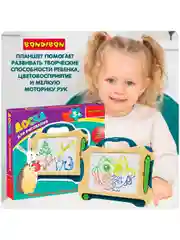 Доска для рисования детская Bondibon, планшет со стилусом и цветными изображениями, подарок