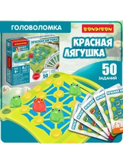 Головоломка "Красная лягушка" Bondibon, логическая развивающая игрушка, нейротренажер