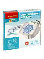 Настольная игра головоломка для детей МОИ СНЕЖИНКИ КРУЖЕВО БондиЛогика Bondibon