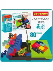 Настольная логическая игра головоломка БондиЛогика Bondibon "IQ-БАТТЛ" мини игры в дорогу