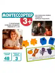Сортер для малышей "Монтессортер" Bondibon, логическая развивающая игрушка, Монтессори
