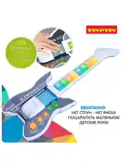 Гитара детская Bondibon, музыкальная игрушка для малышей, с головным микрофоном, подарок