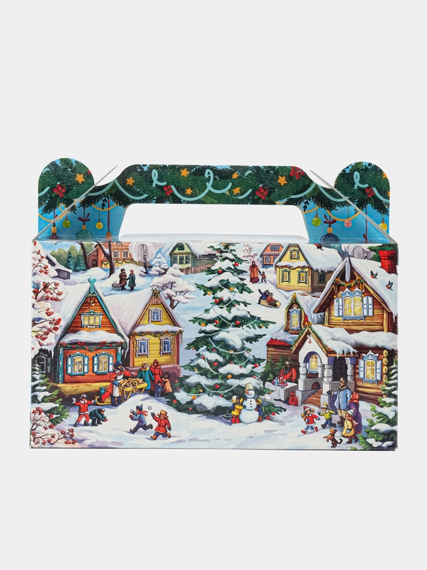 Новогодняя коробка для сладкого подарка,коробка для конфет,новогодняя коробка