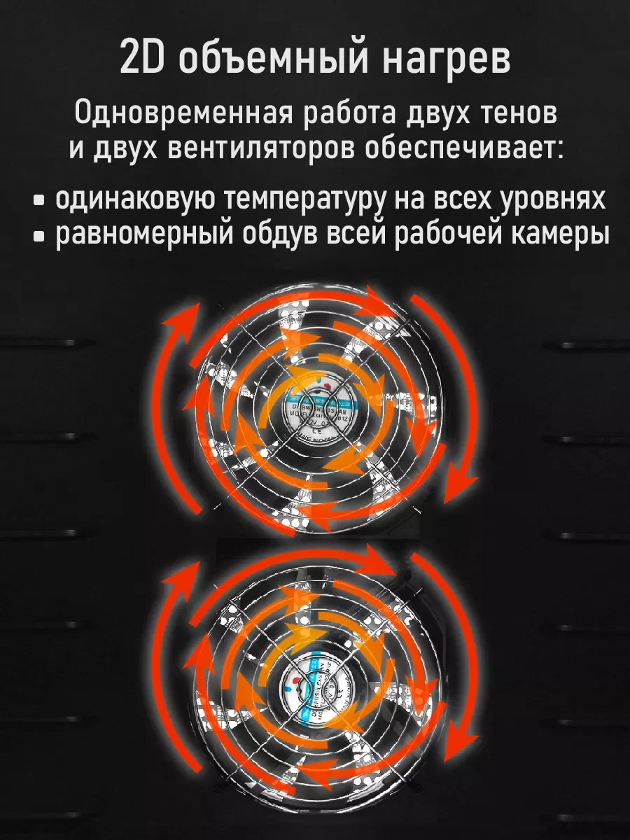 Черный профессиональная сушилка для овощей и фруктов ST-FD710A , 8 поддонов, черный
