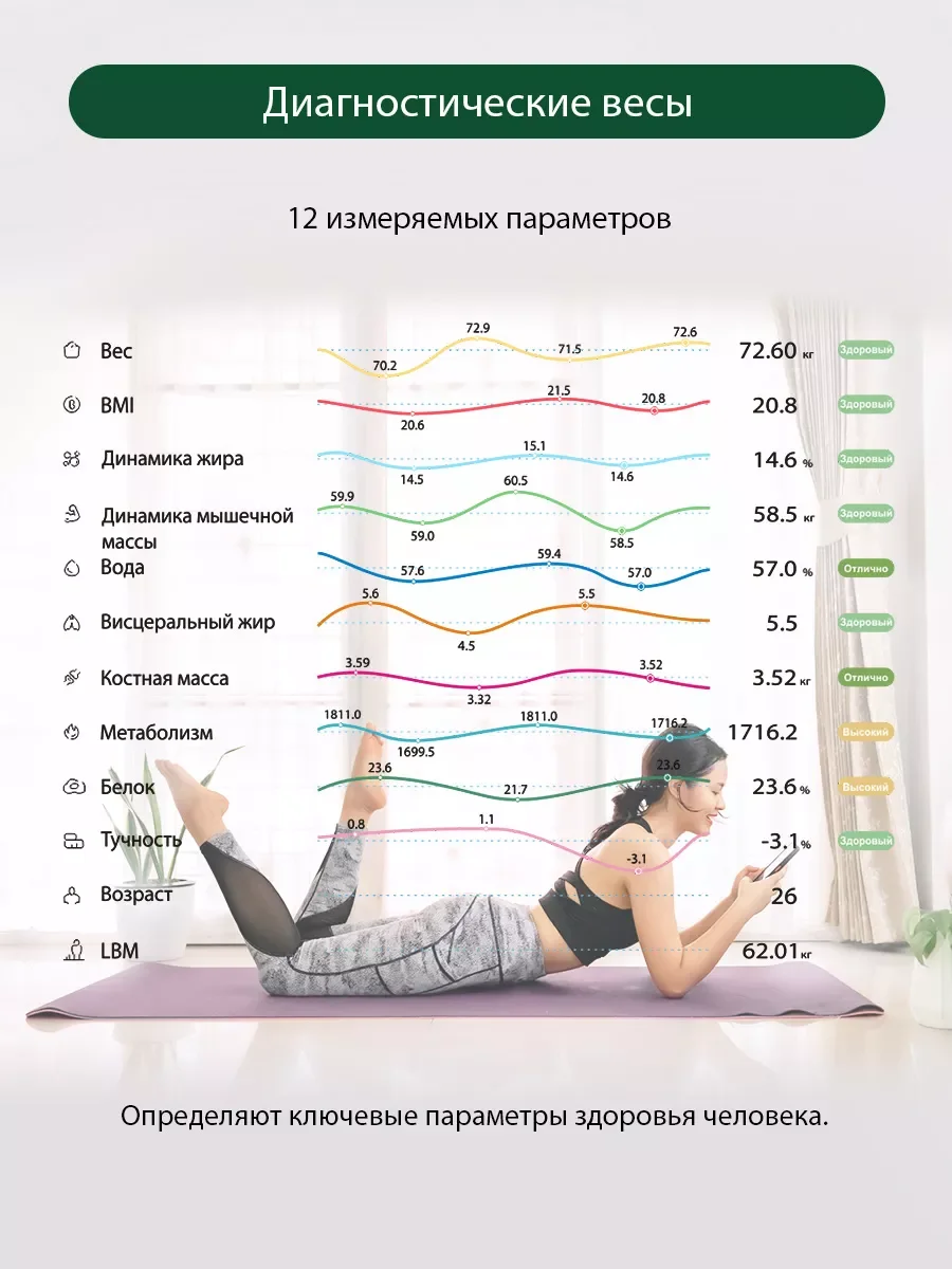 Серебряный умные диагностические весы MARTA MT-1607 max 180кг, 30x30 см, черный жемчуг