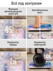 Синий умные диагностические весы с LED дисплеем STINGRAY ST-SC5002B Мост Ватерлоо