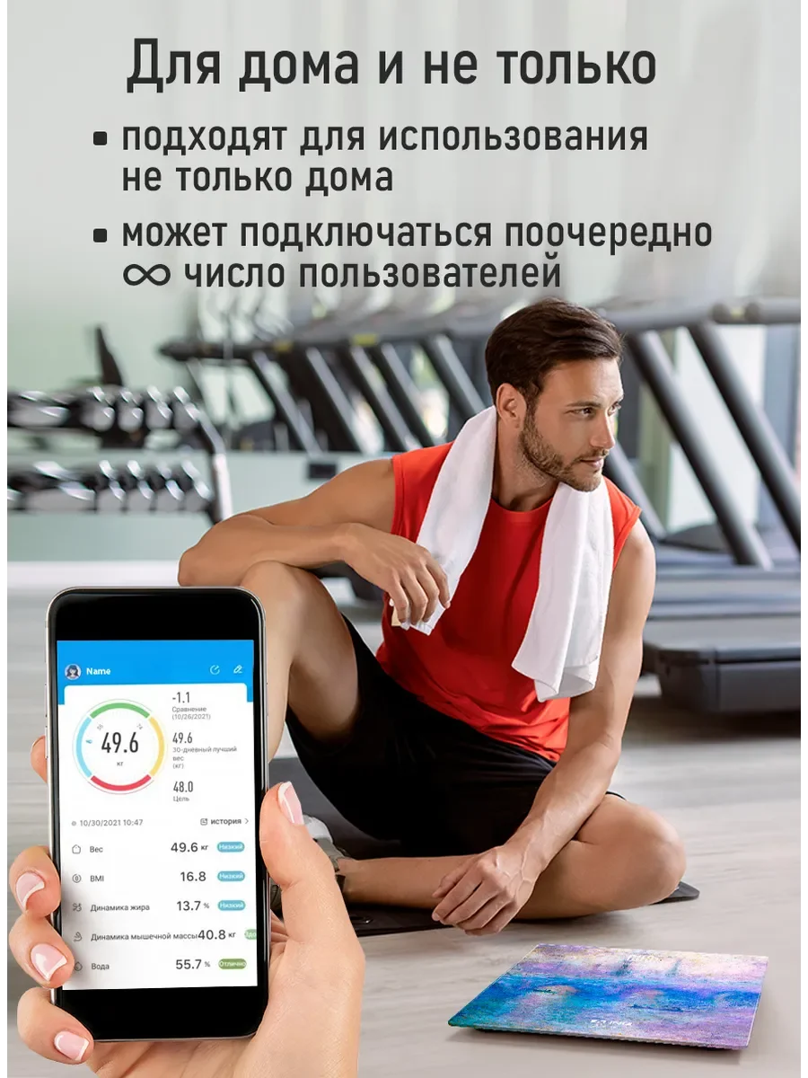 Синий умные диагностические весы с LED дисплеем STINGRAY ST-SC5002B Мост Ватерлоо