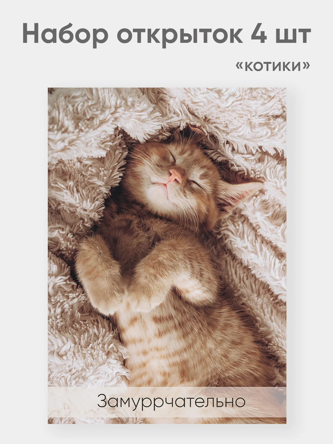 Набор открыток "Котики" набор 4 штуки А6