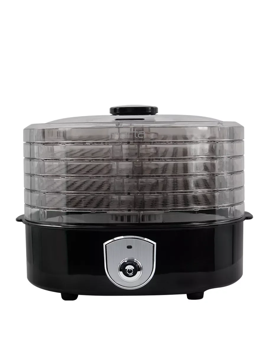 Черный сушилка для фруктов и овощей MARTA MT-1950 / 250W/ 5 регулируемых по высоте съемных секций