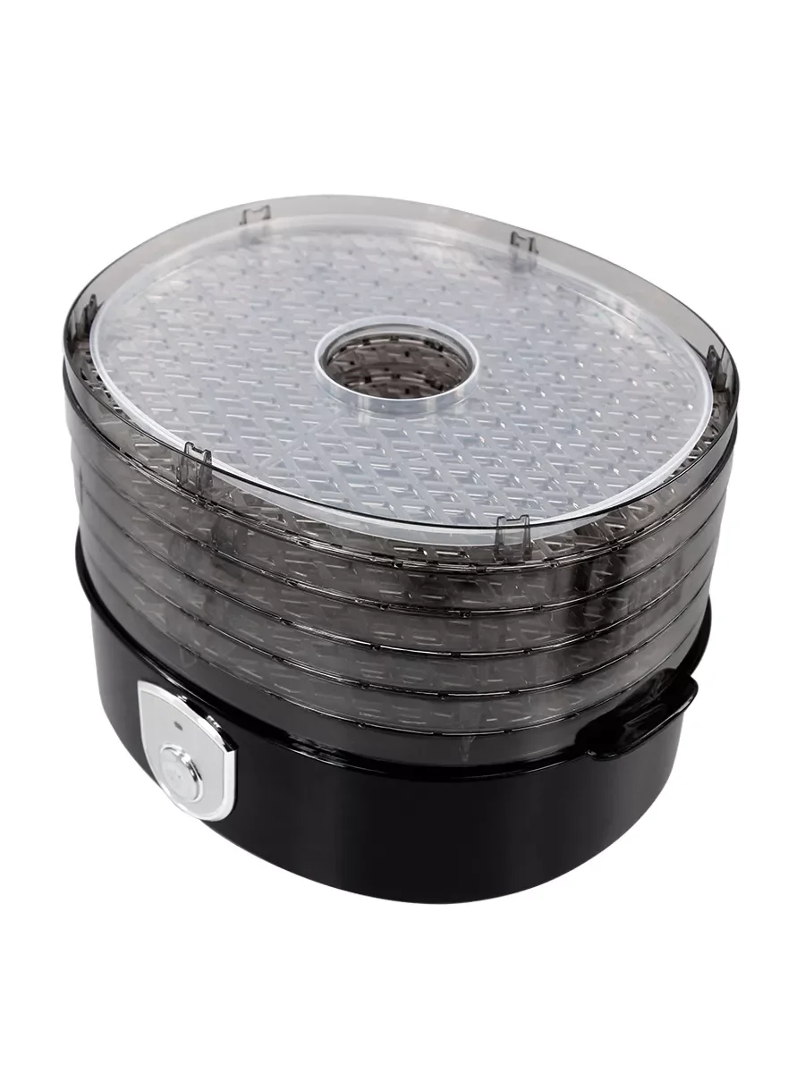 Черный сушилка для фруктов и овощей MARTA MT-1950 / 250W/ 5 регулируемых по высоте съемных секций