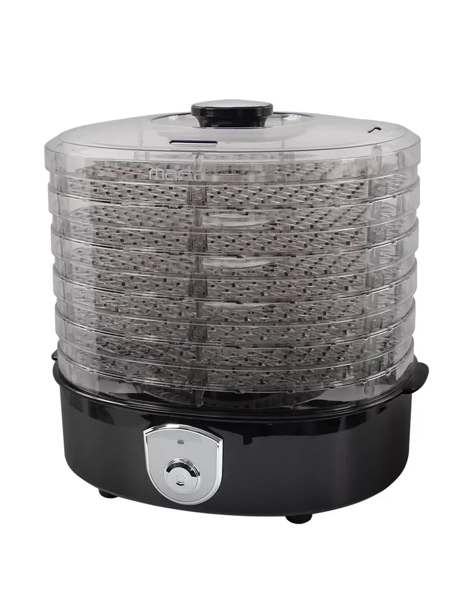 Черный сушилка для фруктов и овощей MARTA MT-1950 / 250W/ 5 регулируемых по высоте съемных секций