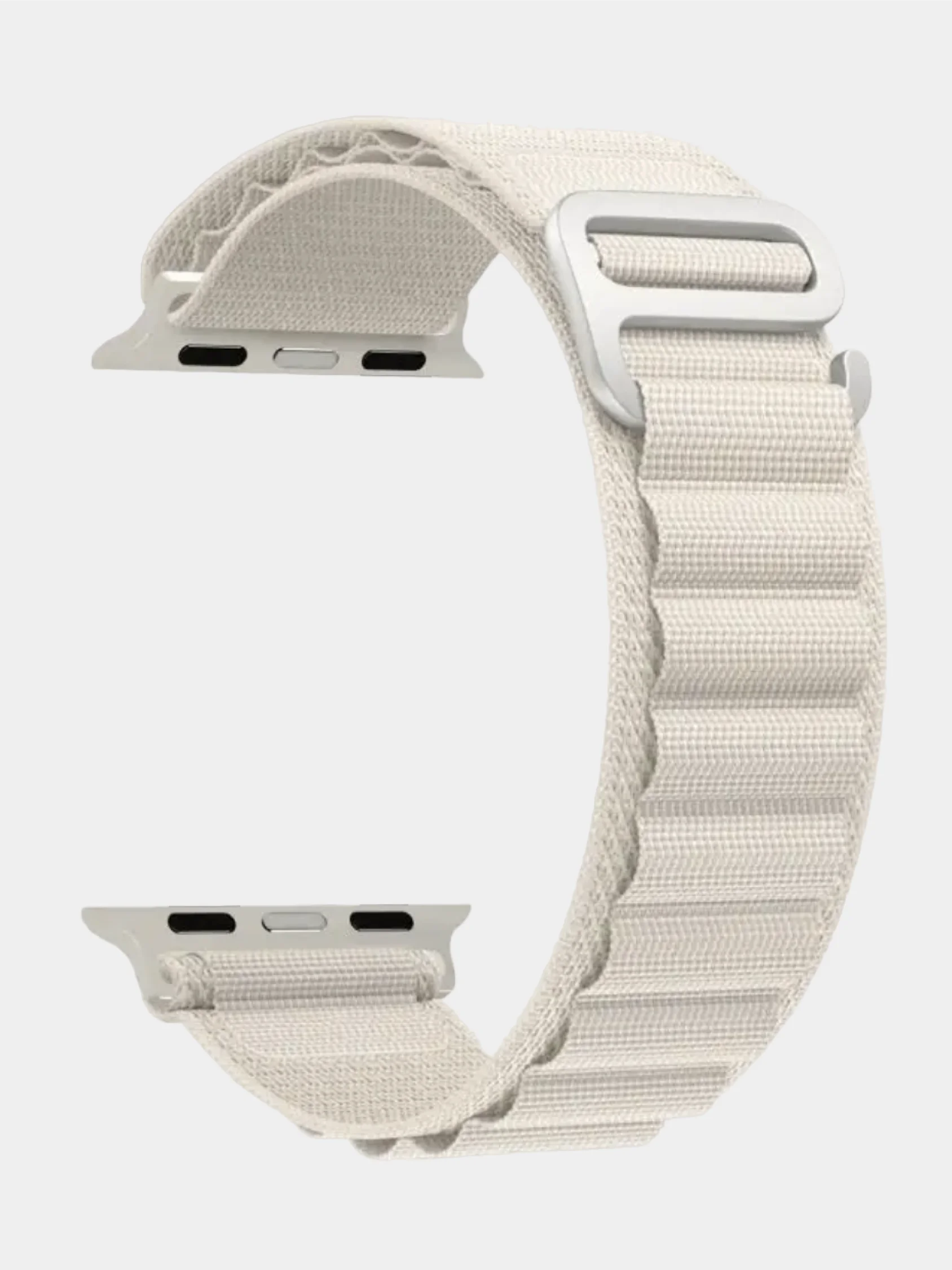 Светло-бежевый ремешок для смарт-часов Apple Watch Alpine Loop "Альпийская петля", нейлоновый, 42-49 мм