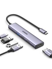 Конвертер многофункциональный UGREEN CM478 (15495) USB-C To HDMI+1xUSB30 A+2xUSB20 A+PD