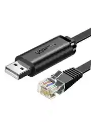 Черный кабель UGREEN CM204 (60813) USB-A to RJ45 Console Cable. Длина: 3м Цвет: черный