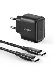 Черный сетевое зарядное устройство с кабелем UGREEN CD250