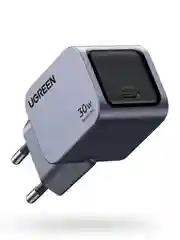 Серый сетевое зарядное устройство UGREEN X703 (35006) Nexode Pro 30W PD GaN Tech Charger EU.