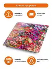 Розовый home ELEMENT HE-SC906 мозаика весы напольные сенсор