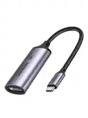 Серый адаптер UGREEN CM654 (15575) USB-C to DisplayPort 8K@60Hz 10cm Adpter. Длина: 10см.