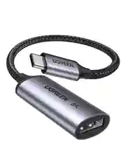 Серый адаптер UGREEN CM654 (15575) USB-C to DisplayPort 8K@60Hz 10cm Adpter. Длина: 10см.