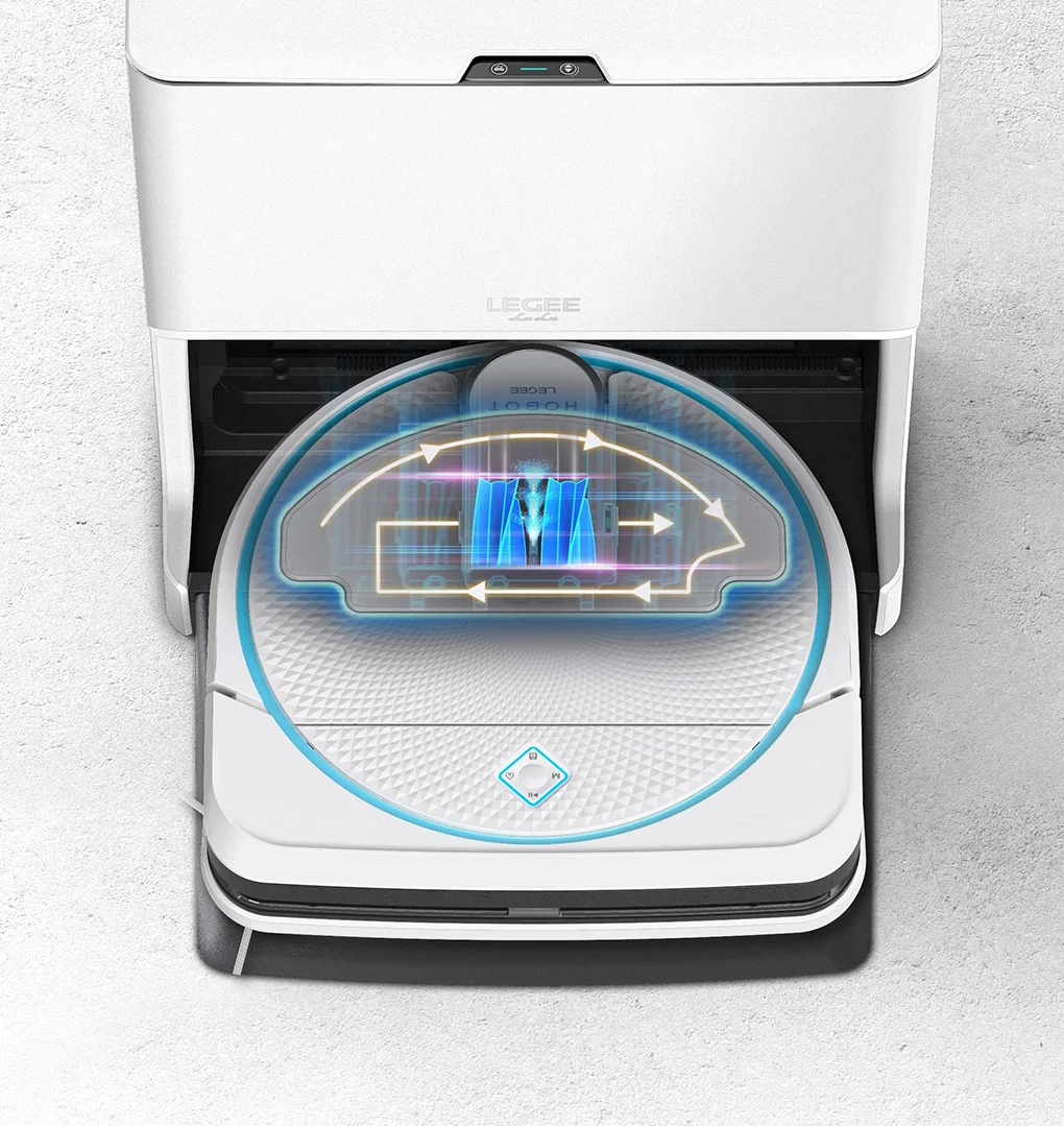 Робот пылесос моющий Hobot LEGEE-D8 со станцией самоочистки салфеток LuLu