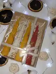 Свечи Ёлочки из вощины декоративные, подарочный набор в коробке на Новый Год и Рождество