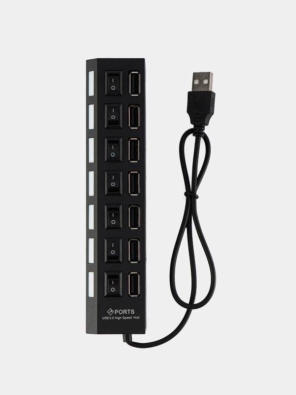 USB Hub на 7 портов с выключателями для периферийных устройств